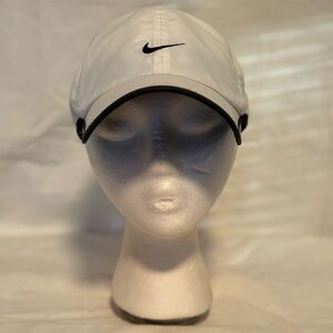 Nike Featherlight Dri-Fit Hat -White Baseball Cap - Lightweight Running Hat